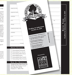 Florida Urban Forestry Council awards brochure design